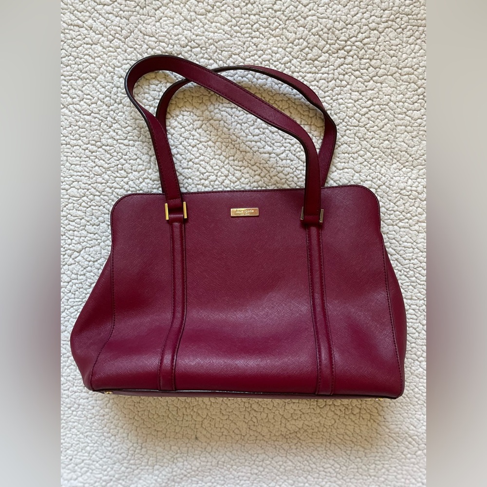 Kate Spade Newbury Lane Large Shoulder Bag / Tote in Mulled Wine